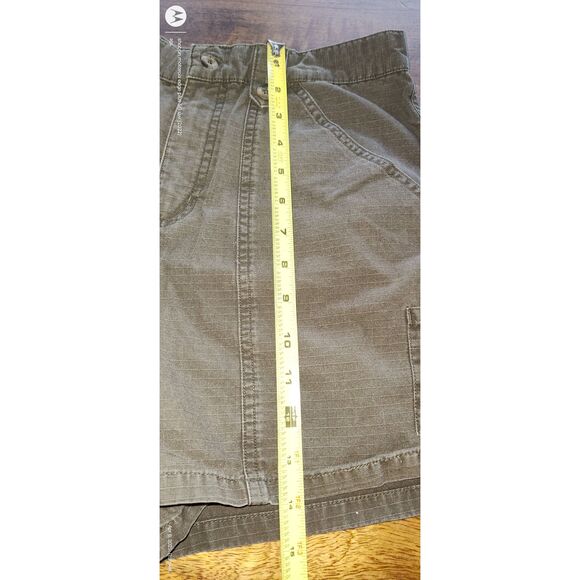 Columbia hiking flat front cargo shorts womens 8 green khaki w 4.5" inseam - Picture 5 of 16